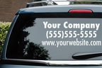 Custom Business Vehicle Decal | Weatherproof Vinyl Window Sticker