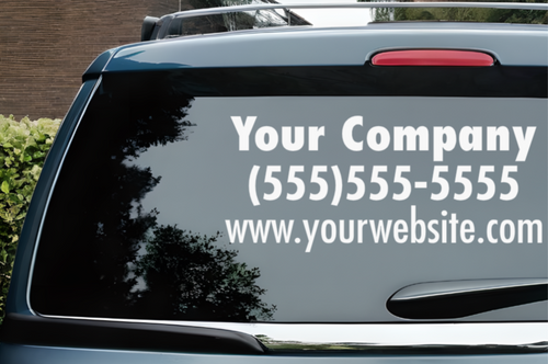 Custom Business Vehicle Decal | Weatherproof Vinyl Window Sticker