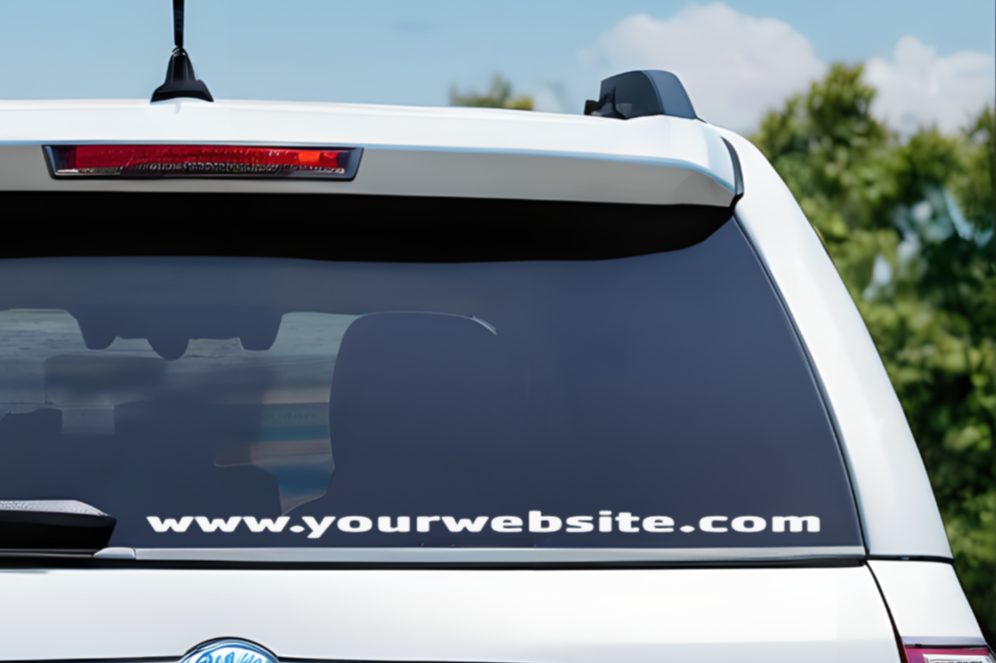 Custom Website Decal | Personalized Vinyl Vehicle Sticker for Cars, Trucks & Vans