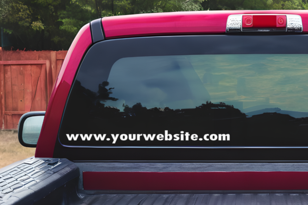 Custom Website Decal | Personalized Vinyl Vehicle Sticker for Cars, Trucks & Vans