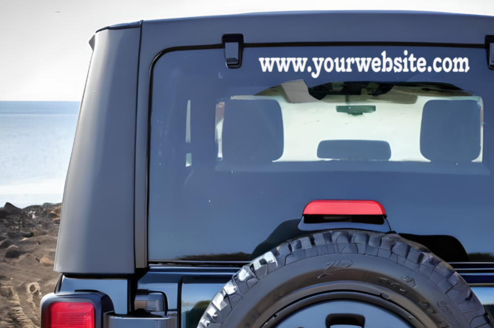Custom Website Decal | Personalized Vinyl Vehicle Sticker for Cars, Trucks & Vans
